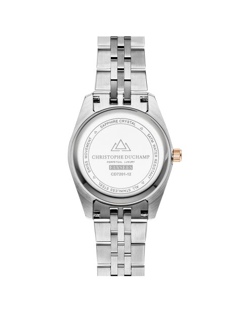 Montre Femme Quartz en Acier Élysées argenté/rose doré