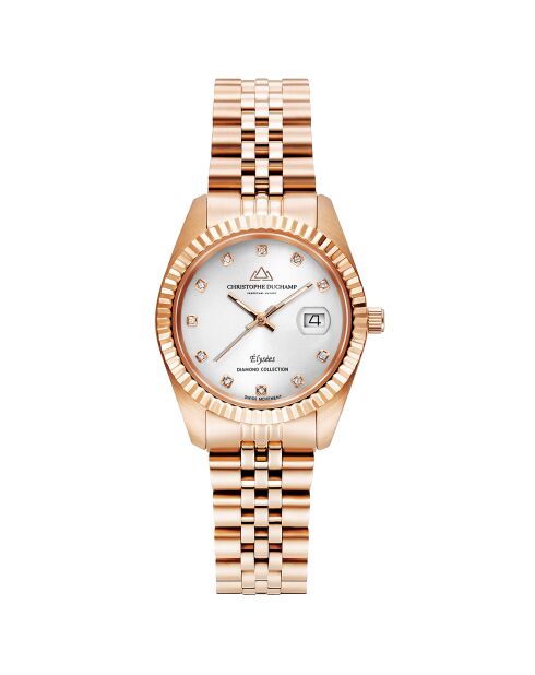 Montre Femme Quartz en Acier Élysées rose doré