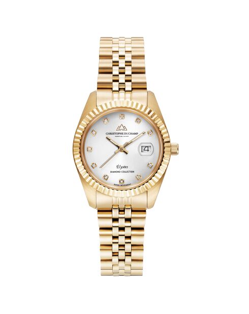 Montre Femme Quartz en Acier Élysées dorée
