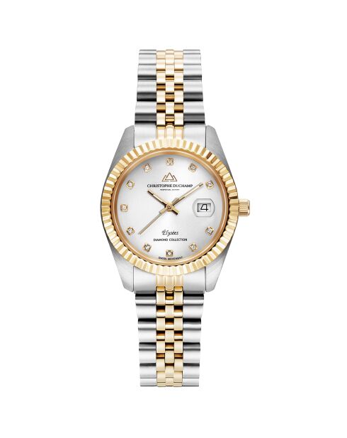 Montre Femme Quartz en Acier Élysées argenté/doré