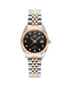 Montre Femme Quartz en Acier Élysées argenté/rose doré