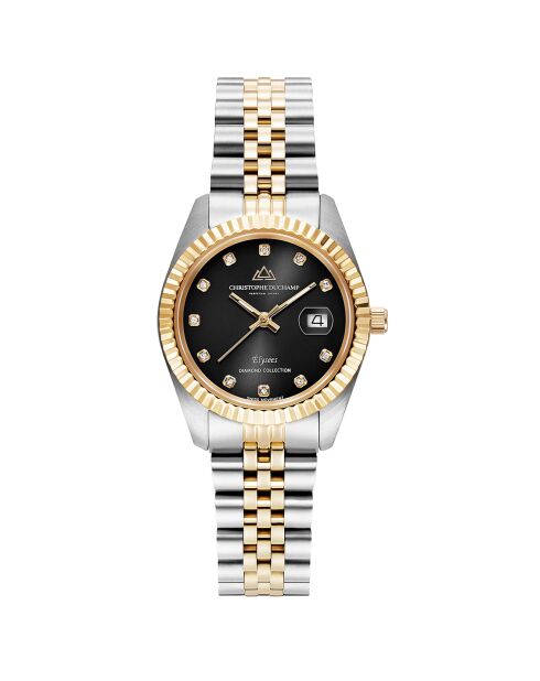 Montre Femme Quartz en Acier Élysées argenté/doré