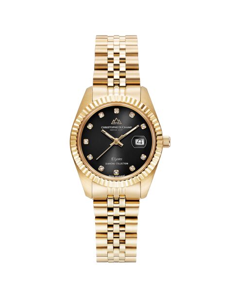 Montre Femme Quartz en Acier Élysées dorée