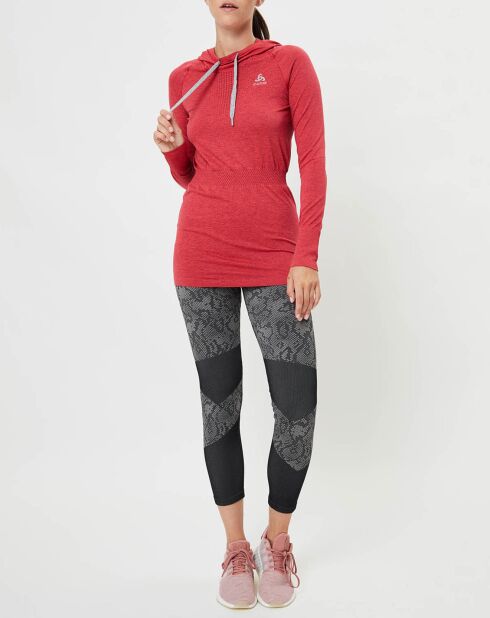 Sweat léger technique à capuche Irbis Warm rouge/hibiscus