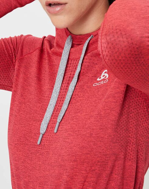 Sweat léger technique à capuche Irbis Warm rouge/hibiscus