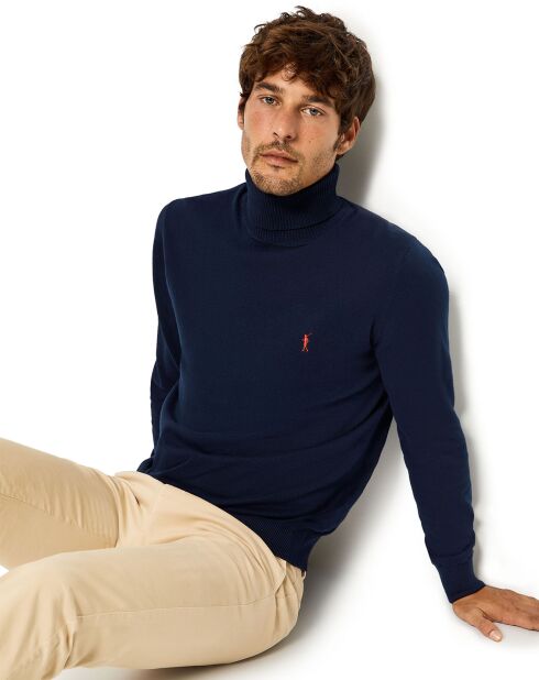 Pull Rigby Go col roulé marine