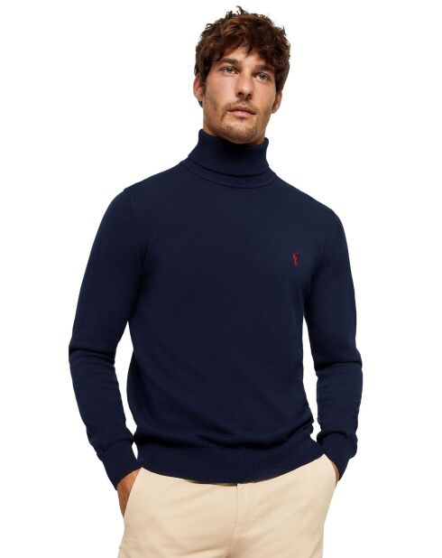 Pull Rigby Go col roulé marine