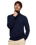 Pull Rigby Go col roulé marine