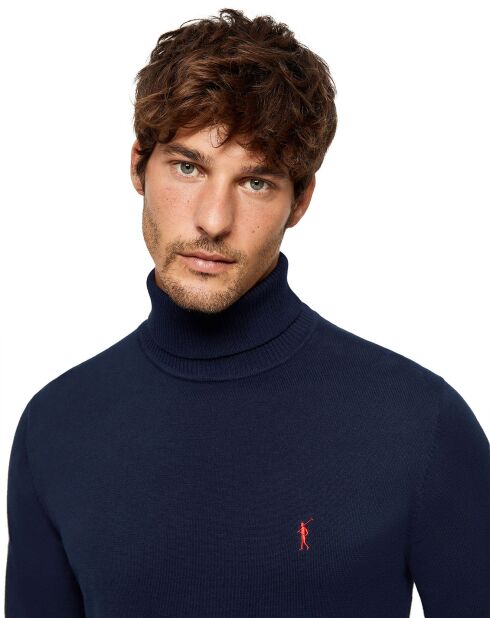 Pull Rigby Go col roulé marine