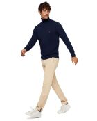 Pull Rigby Go col roulé marine