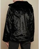 Veste zippée  en Fausse Fourrure noire