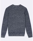 Pull en Laine mélangée Vercors col rond marine