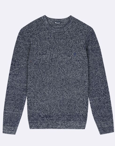 Pull en Laine mélangée Vercors col rond marine