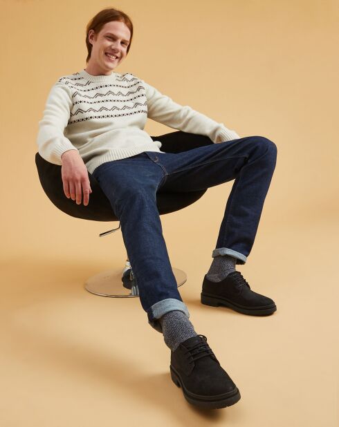 Pull en Laine mélangée Vercors col rond écru