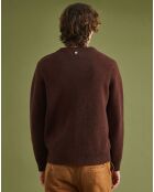 Cardigan 100% Laine Mérinos Chandelais marron