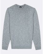 Pull Amboise col rond bleu chiné