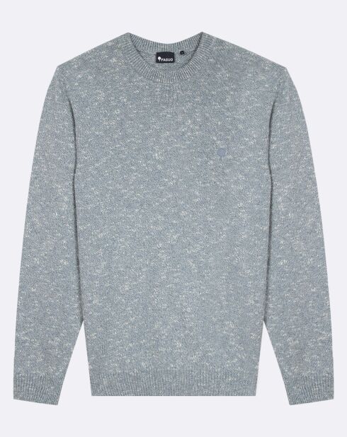 Pull Amboise col rond bleu chiné