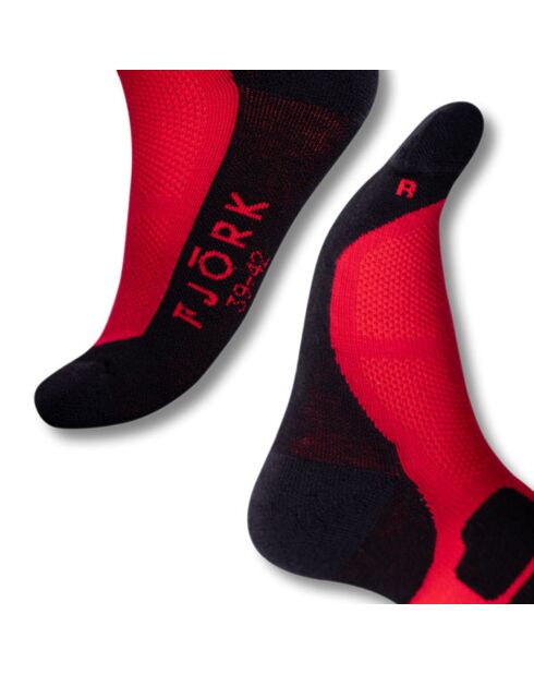 2 paia di calzini da sci Pro Team in misto lana merino rosso/nero