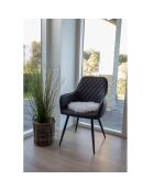 Coussin de siège en peau lainée blanc - D.35x5 cm