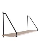 Estantería Arnhem con marco y estante de madera negros