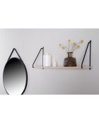 Estantería Arnhem con marco y estante de madera negros