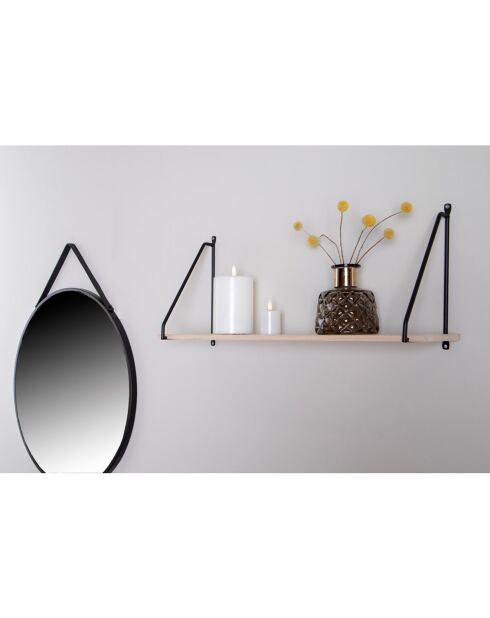 Estantería Arnhem con marco y estante de madera negros