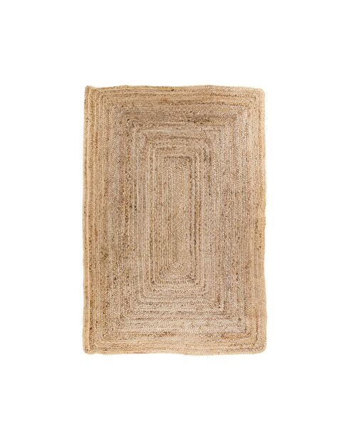 Tapis en jute naturel tressé Bombay nature - 90x60 cm
