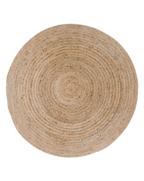 Tapis rond en jute naturel tressé Bombay nature - D.90 cm