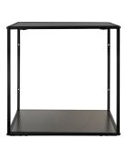 Estantería de pared Vita negra con marco y estantes - 36x36x36 cm