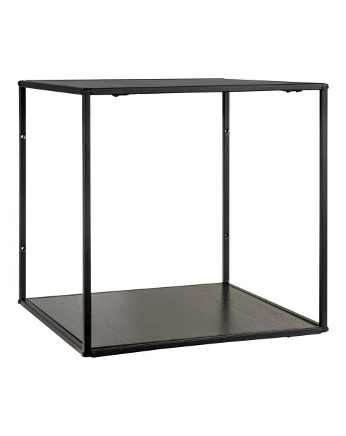 Schwarzes Vita Wandregal mit Rahmen und Regalen - 36x36x36 cm