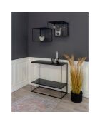 Estantería de pared Vita negra con marco y estantes - 36x36x36 cm