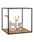 Estantería de pared con marco y estantes con aspecto de roble Vita nature - 36x36x36 cm