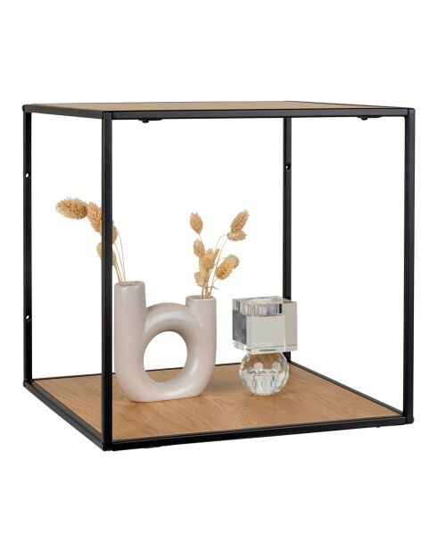 Estantería de pared con marco y estantes con aspecto de roble Vita nature - 36x36x36 cm