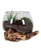 Décoration Goutte d'eau avec verre San Marino nature - D.15x15 cm