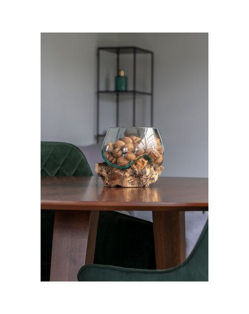 Décoration Goutte d'eau avec verre San Marino nature - D.15x15 cm