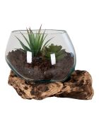 Décoration Goutte d'eau avec verre San Marino nature - D.15x15 cm