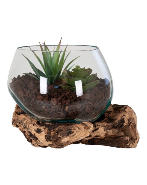 Décoration Goutte d'eau avec verre San Marino nature - D.15x15 cm