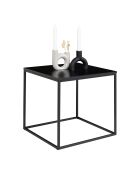 Mesa auxiliar con marco y tapa Vita negra - 45x45x45 cm