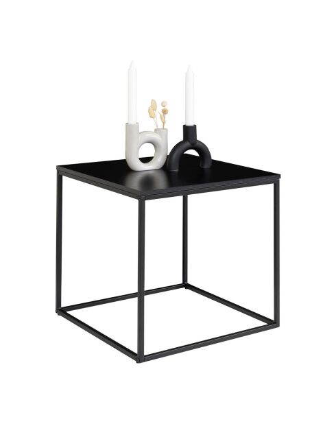 Beistelltisch mit Gestell und schwarzer Vita-Platte - 45x45x45 cm