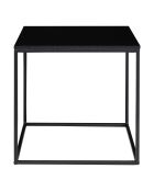 Mesa auxiliar con marco y tapa Vita negra - 45x45x45 cm