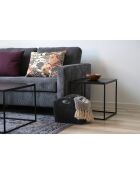 Mesa auxiliar con marco y tapa Vita negra - 45x45x45 cm