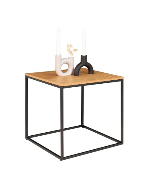 Tavolino con struttura e piano in effetto rovere Vita nature - 45x45x45 cm