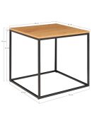 Tavolino con struttura e piano in effetto rovere Vita nature - 45x45x45 cm