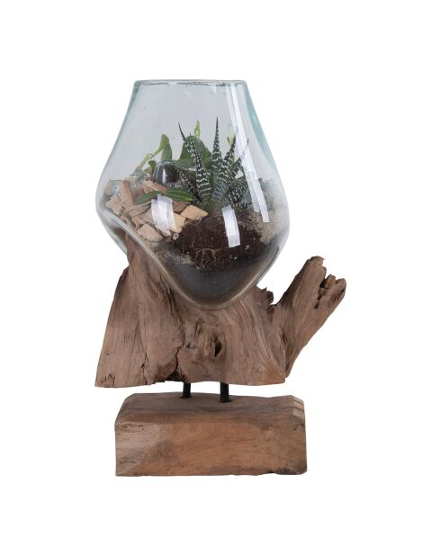 Décoration goutte d'eau avec verre San Marino nature - 15x18x25 cm