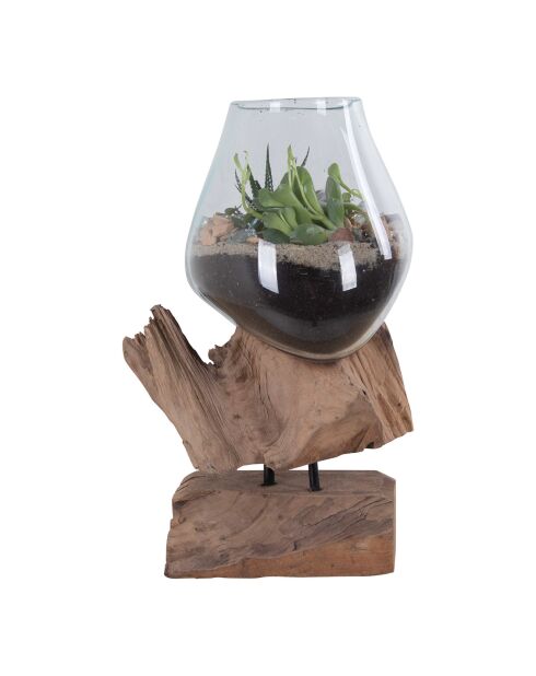 Décoration goutte d'eau avec verre San Marino nature - 15x18x25 cm