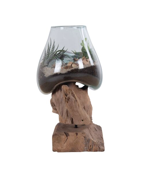 Décoration goutte d'eau avec verre San Marino nature - 15x18x25 cm