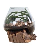 Goutte d'eau décoration avec verre San Marino nature - 15-20x18x20 cm