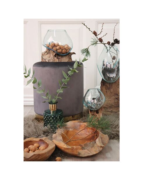 Goutte d'eau décoration avec verre San Marino nature - 15-20x18x20 cm