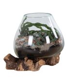 Goutte d'eau décoration avec verre San Marino nature - 15-20x18x20 cm