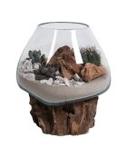 Goutte d'eau décoration avec verre San Marino nature - 15-20x18x20 cm